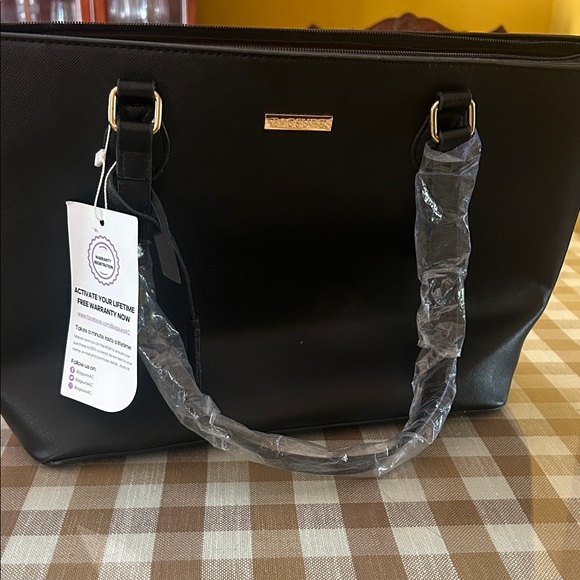 NWT Bagsure Elegant Black Tote Bag - Picture 1 of 8